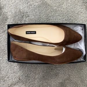 Chocolate brown Nine West flats